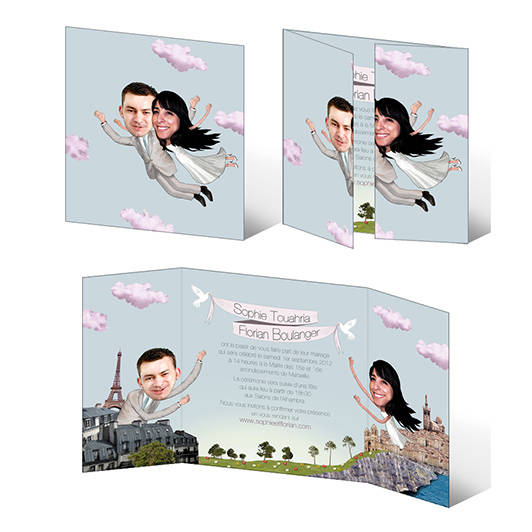 Faire-part mariage Flo et So